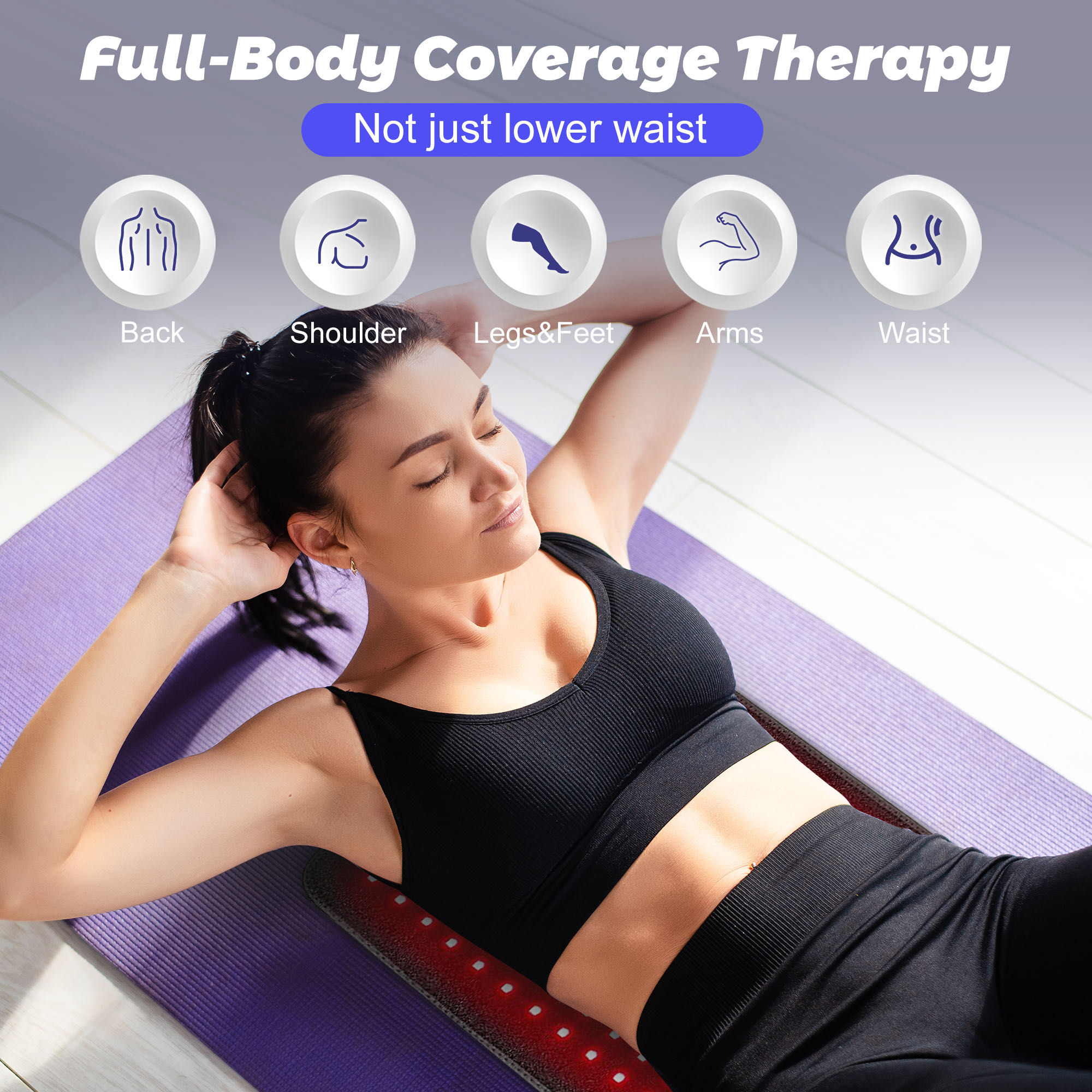 Red and Infrared Therapy Belt Wearable Wrap, Large Heating Pad Beauty Device for Face Body, Shoulder Joint Muscle
