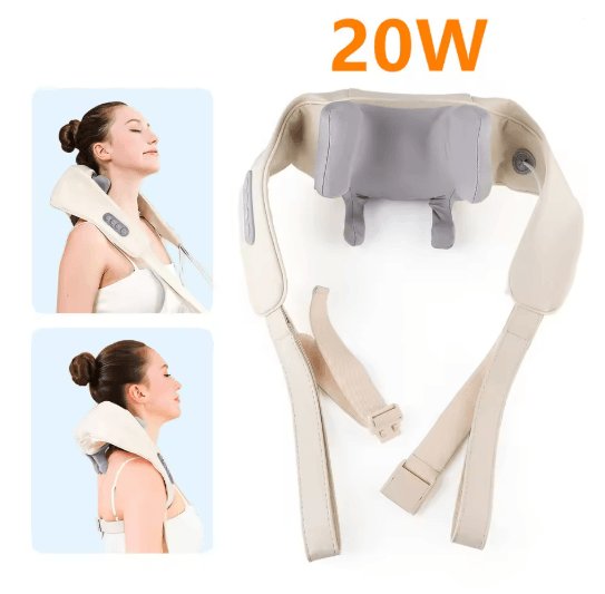 Wireless Neck and Shoulder Massager with Deep Kneading Heat