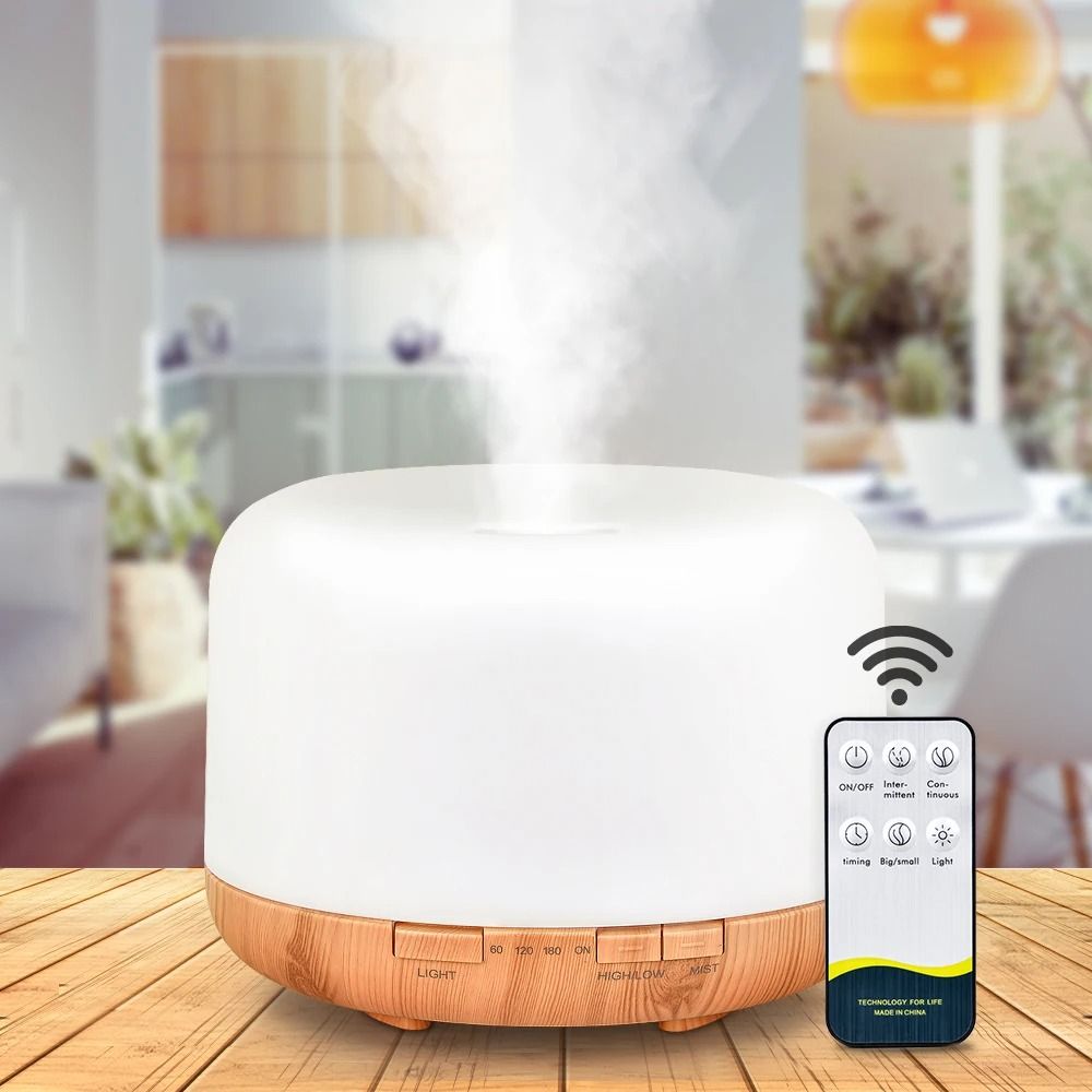 Ultrasonic Aromatherapy Diffuser with Remote Control and LED Light