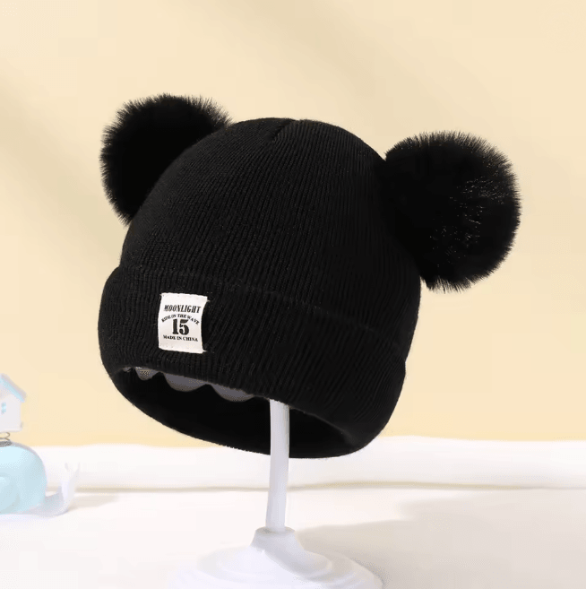 SnugPom Baby Knit Beanie Warm Winter Hat for Boys and Girls