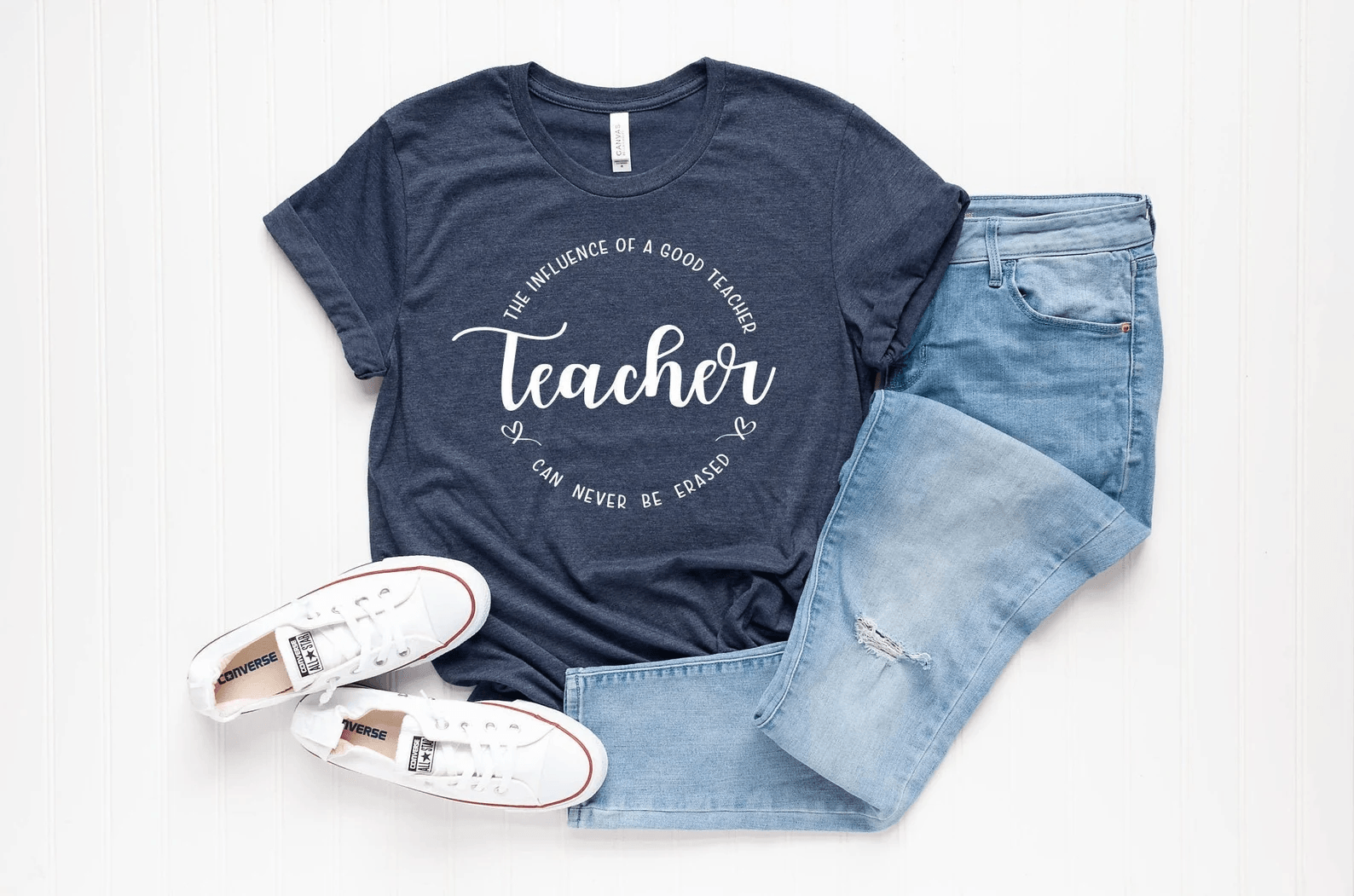 Comfort Colors Teacher Shirt | The Influence of a Teacher Inspirational Appreciation Tee