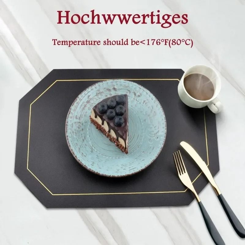 Premium Faux Leather Placemats – Waterproof, Oil-Resistant & Heat-Insulating Dining Table Mats