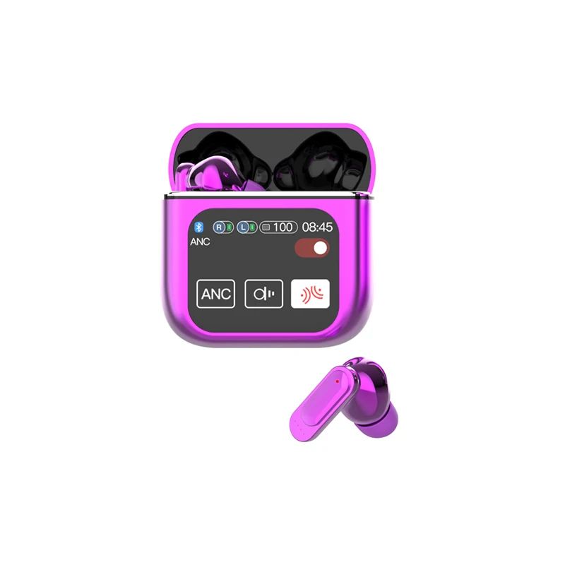 Smart Touch ANC Wireless Earbuds Bluetooth Noise Cancelling Headphones