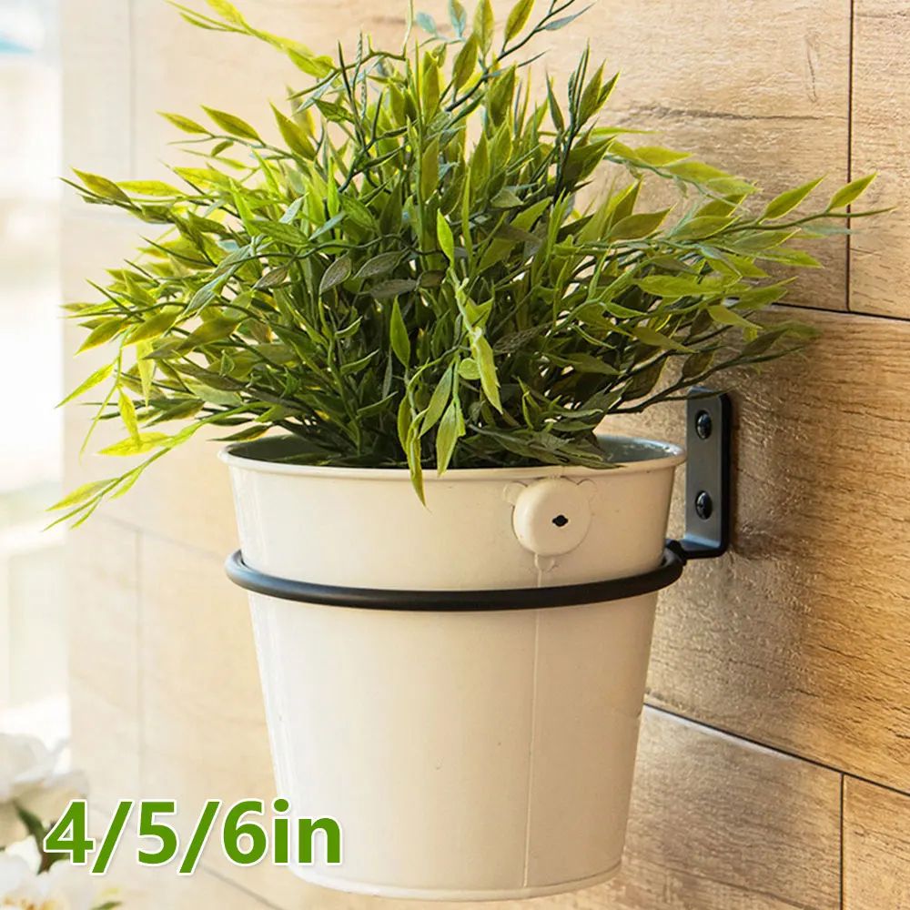 Wall Mounted Plant Holder Ring Metal Planter Hanger Bracket for Pots