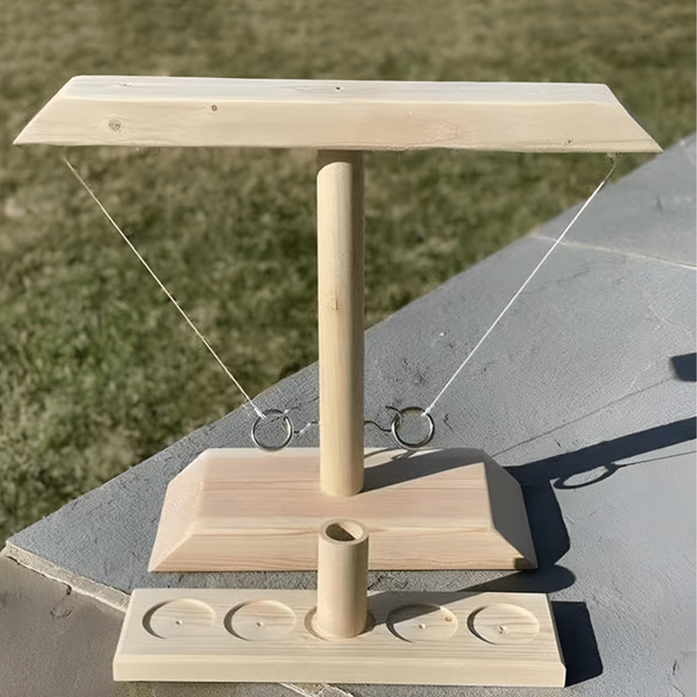 Wooden Ring Hook Tossing Game