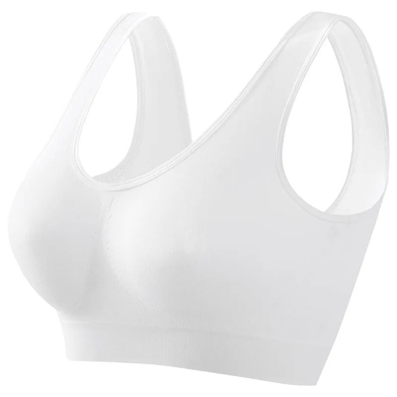 Seamless Sports Bra Wireless Push Up Bra Breathable No Pad Crop Top S 5XL