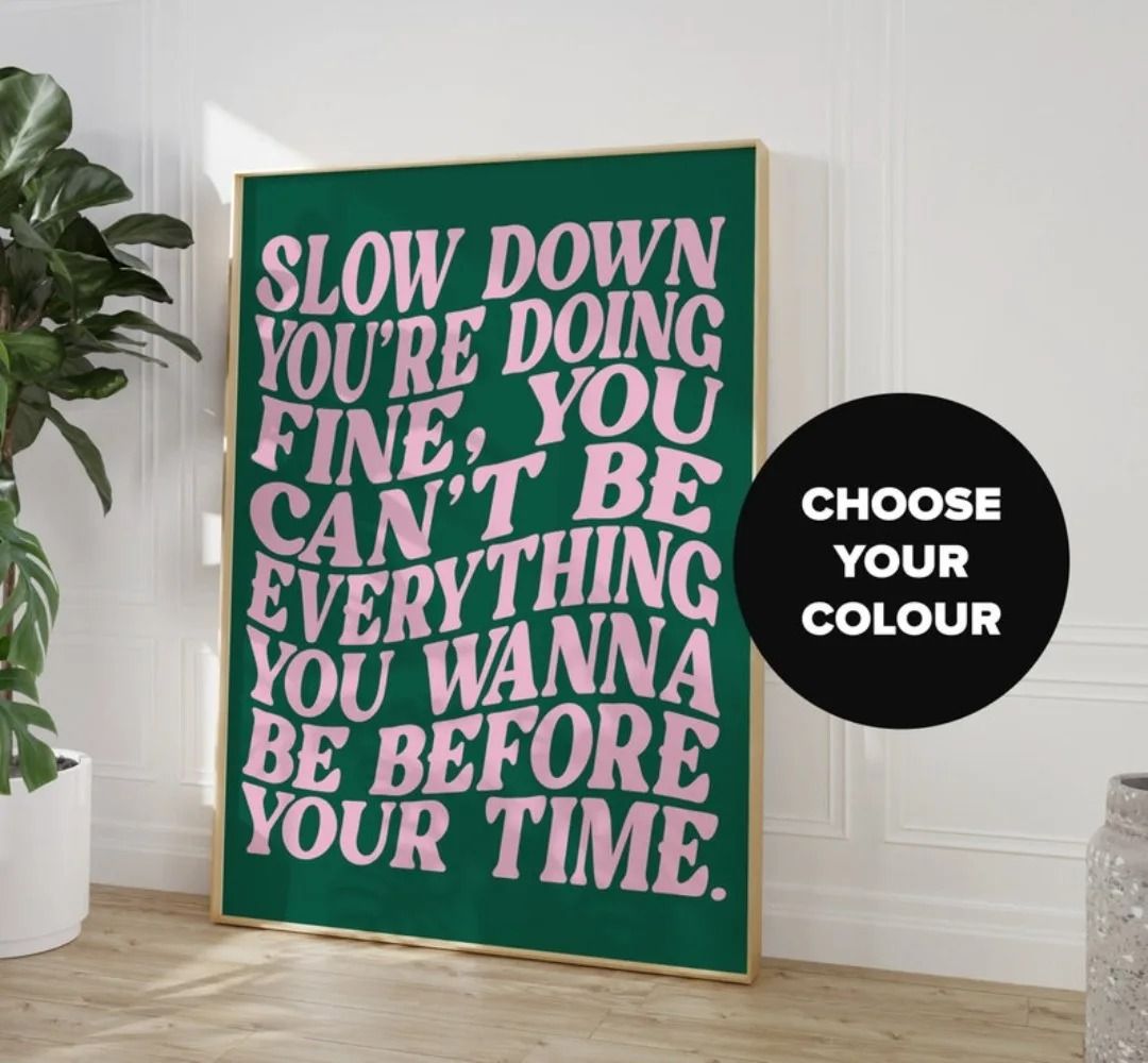 Song Lyrics Music Wall Art Canvas Retro Disco Pop 70s Poster