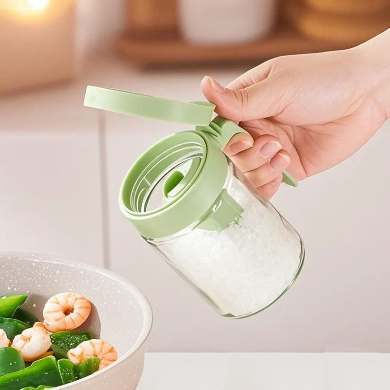 Kitchen Seasoning Jar Set with Spoon Separation
