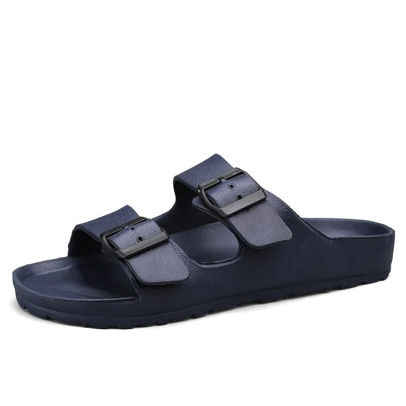 Mens Adjustable Soft Slides Lightweight Anti Slip Summer Slippers