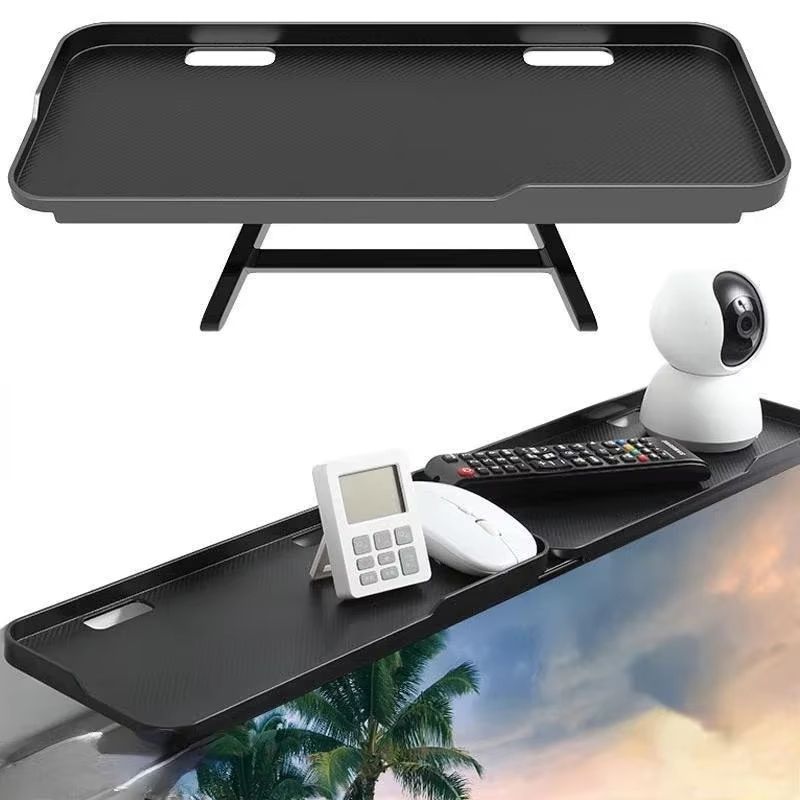 Adjustable Monitor Top Shelf Foldable Screen Storage Rack for Router and Devices