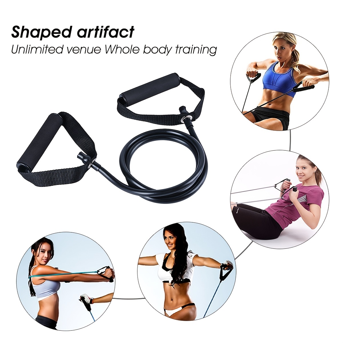 Exercise Bands with Handles, Resistance Bands for Strength Training Equipment for Men Women