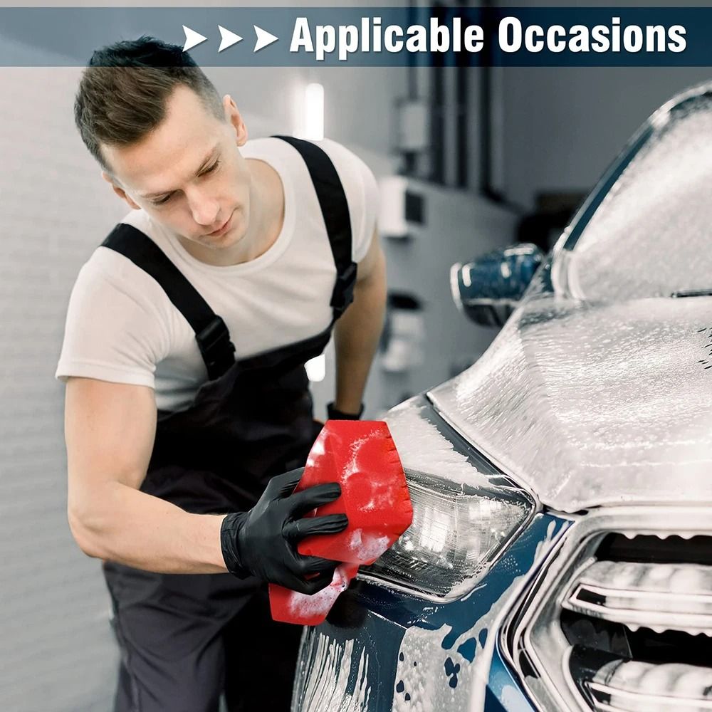 Large Cross Cut Car Wash Sponge Soft Foam Grid Cleaning Tool
