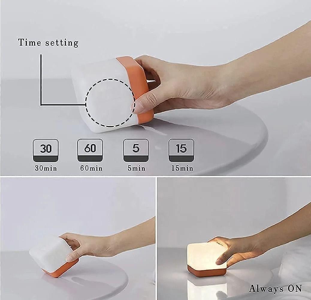 Cube LED Flip Timer Night Light