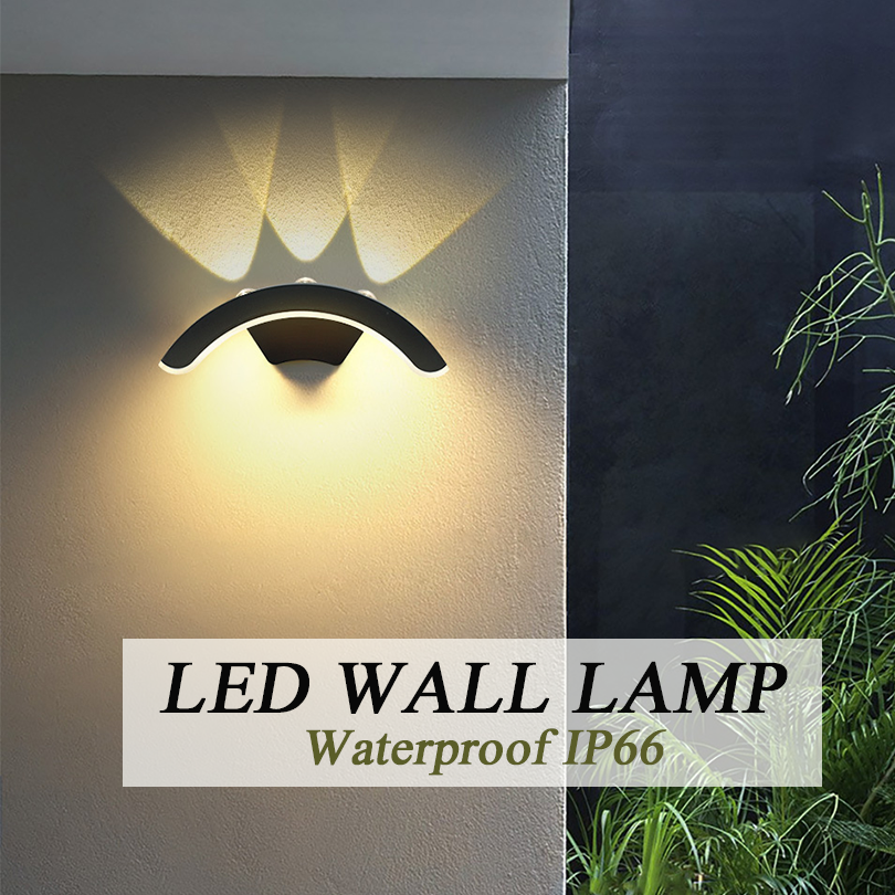 Outdoor Waterproof LED Wall Lamp, Garden Sconce Lighting for Balcony, Decorative Wall Light