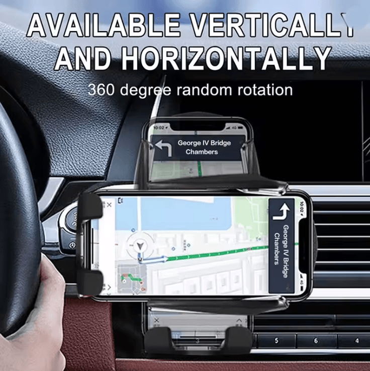 30W Fast Wireless Car Charger with Automatic Phone Mount
