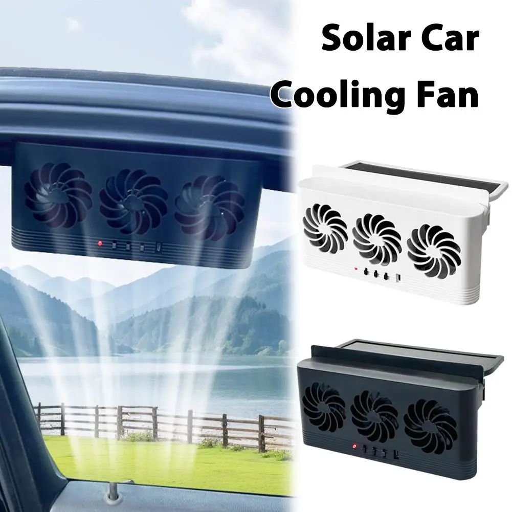 Solar Car Exhaust Fan Window Mount Car Ventilation Fan for Fresh, Cooler Parking