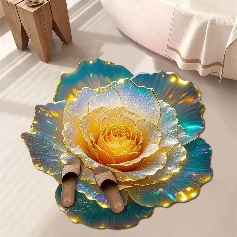 VIKAMA American Floral Soft and Absorbent Home Decoration Carpet