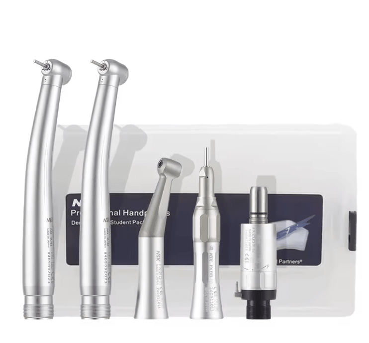 NSK FX Dual Drive Dental Handpiece Set 11 Contra Angle and High Speed Turbine