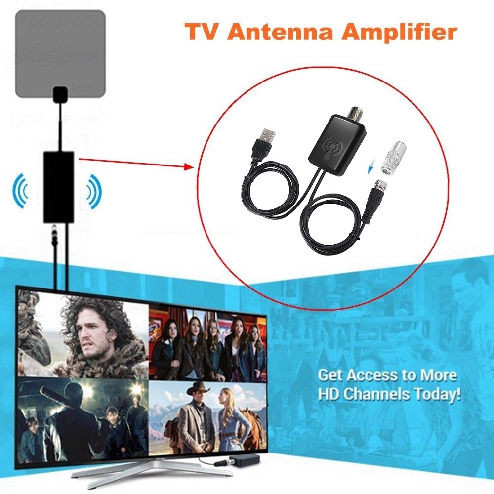 Enhance Signal Stability with High-Definition Digital TV Antenna Amplifier, Low-Noise Booster, High-Gain Signal Receiver