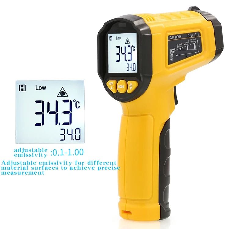 TS380 Infrared Thermometer Gun Non Contact Handheld Industrial Temperature Gauge