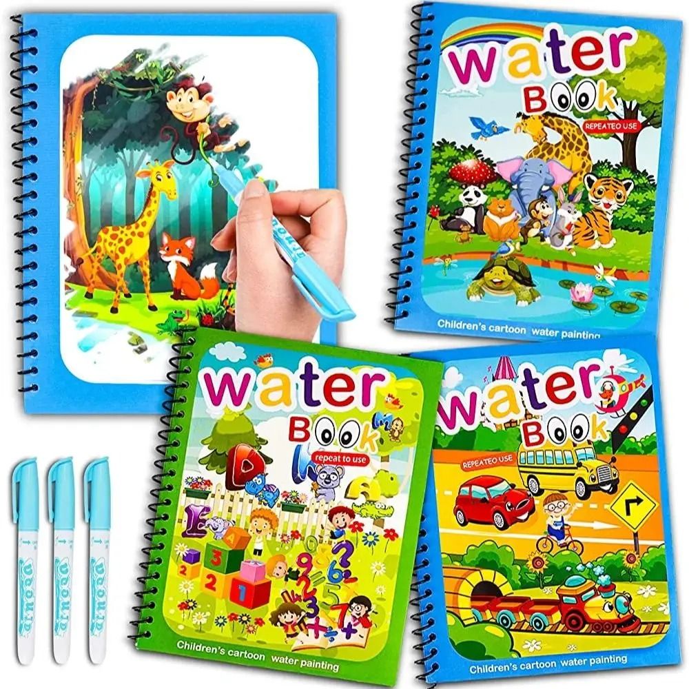 Magical Water Drawing Book – Reusable Montessori Sensory Coloring Kit