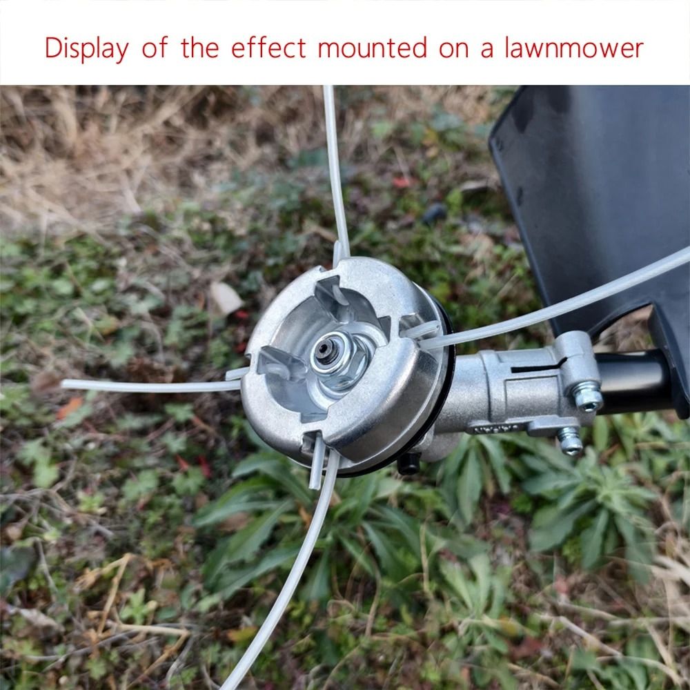 Universal Aluminum Lawn Mower Head with Nylon & Steel Line Accessories