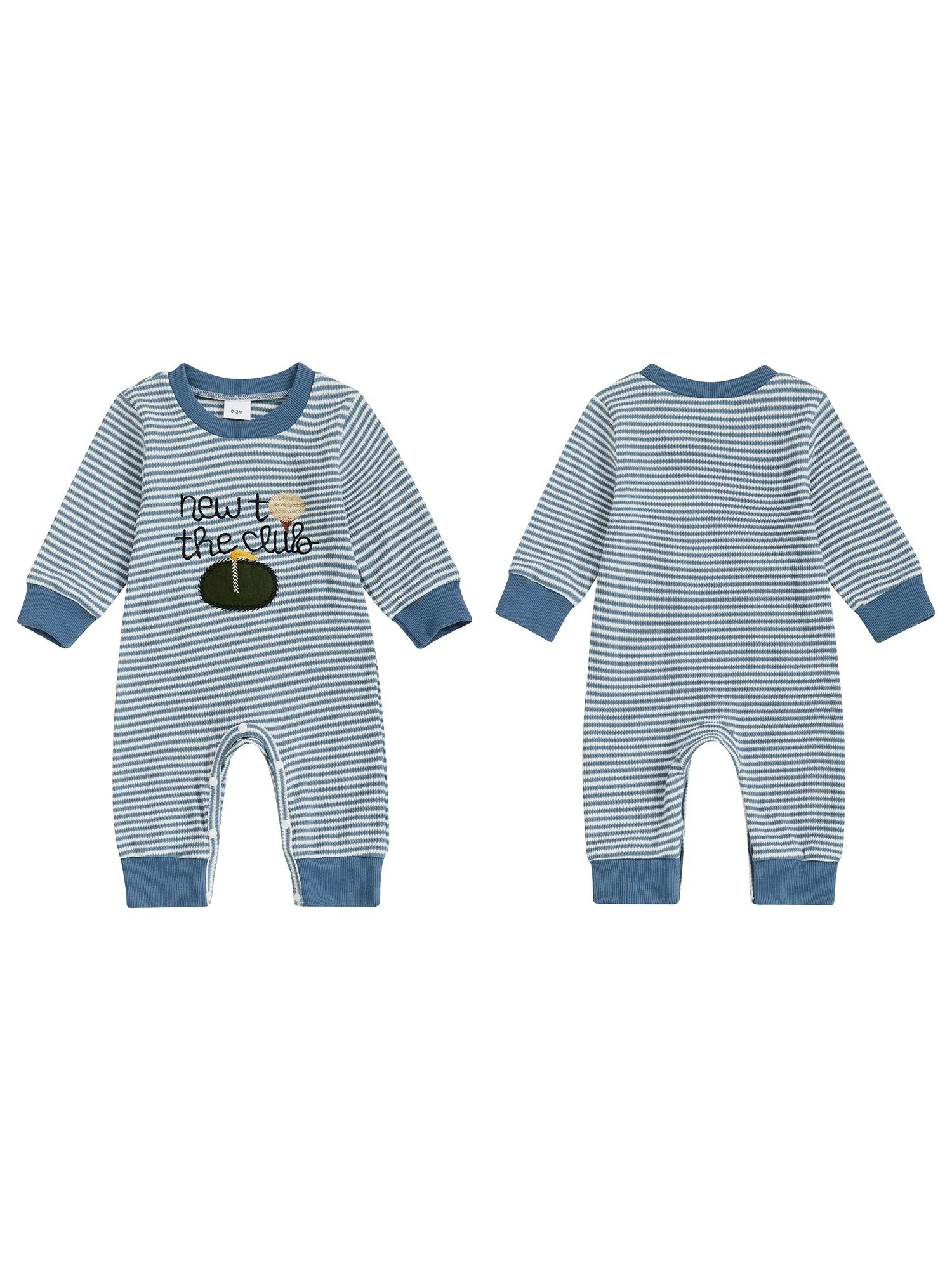 Infant Boys Rugby Striped Hooded Sweater Romper
