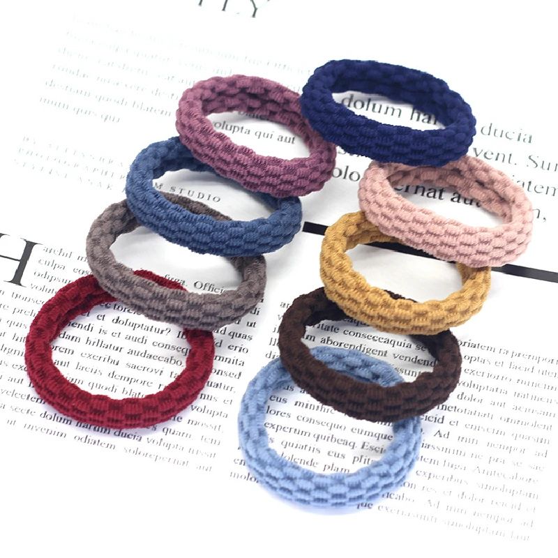 20PCS High Elastic Jacquard Hair Ties