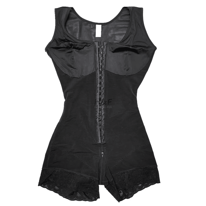 Sculptique High Compression Full Body Shaper with Adjustable Brooch Closure