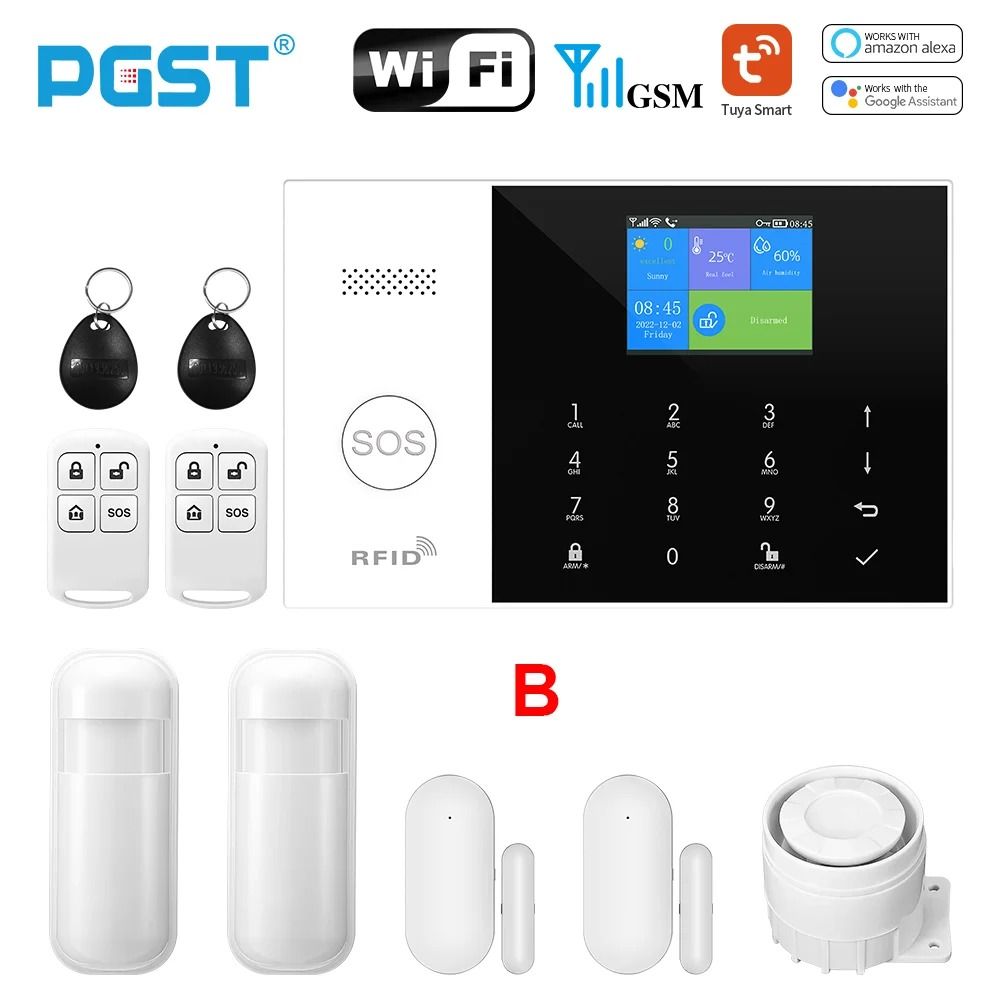 PGST Residential Tuya Smart GSM & WiFi Home Alarm System