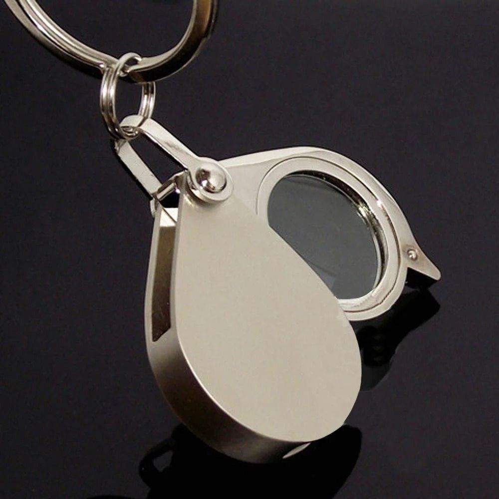 1 PC Portable Folding 10x Magnifying Glass Compact Handheld Magnifier