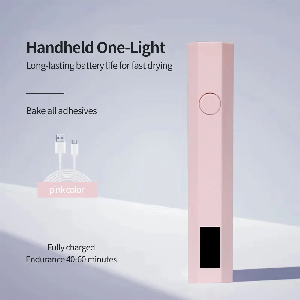 YIKOOLIN Handheld UV LED Nail Dryer Lamp Rechargeable Gel Curing Tool