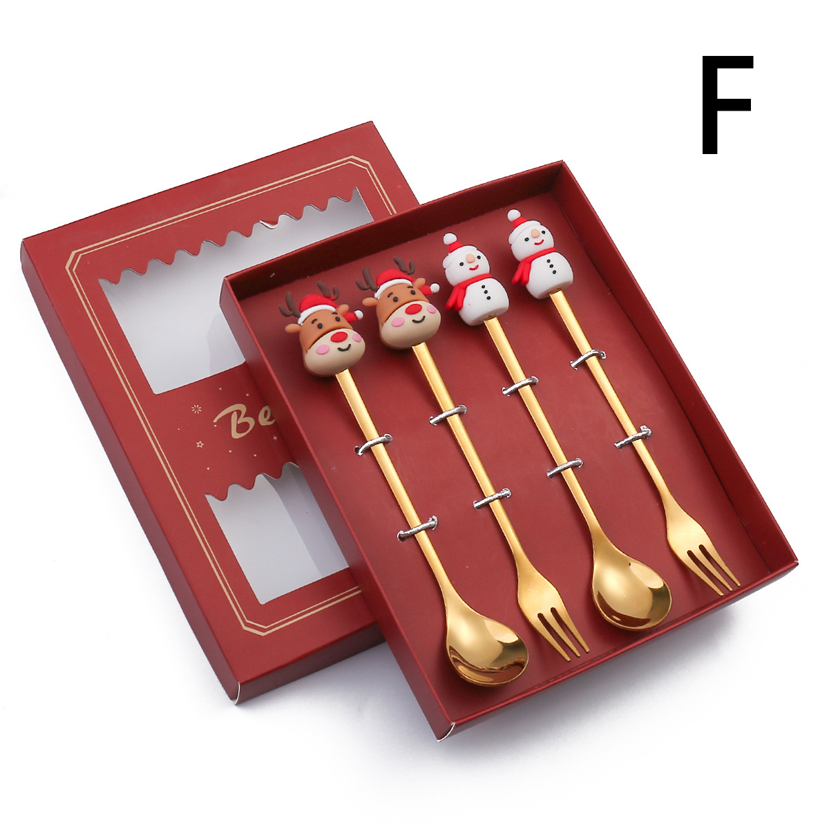 Stainless Steel Leeseph Spoons, Christmas Pendant Coffee Spoon, Tea Dessert Spoon, Xmas Party Gift Set