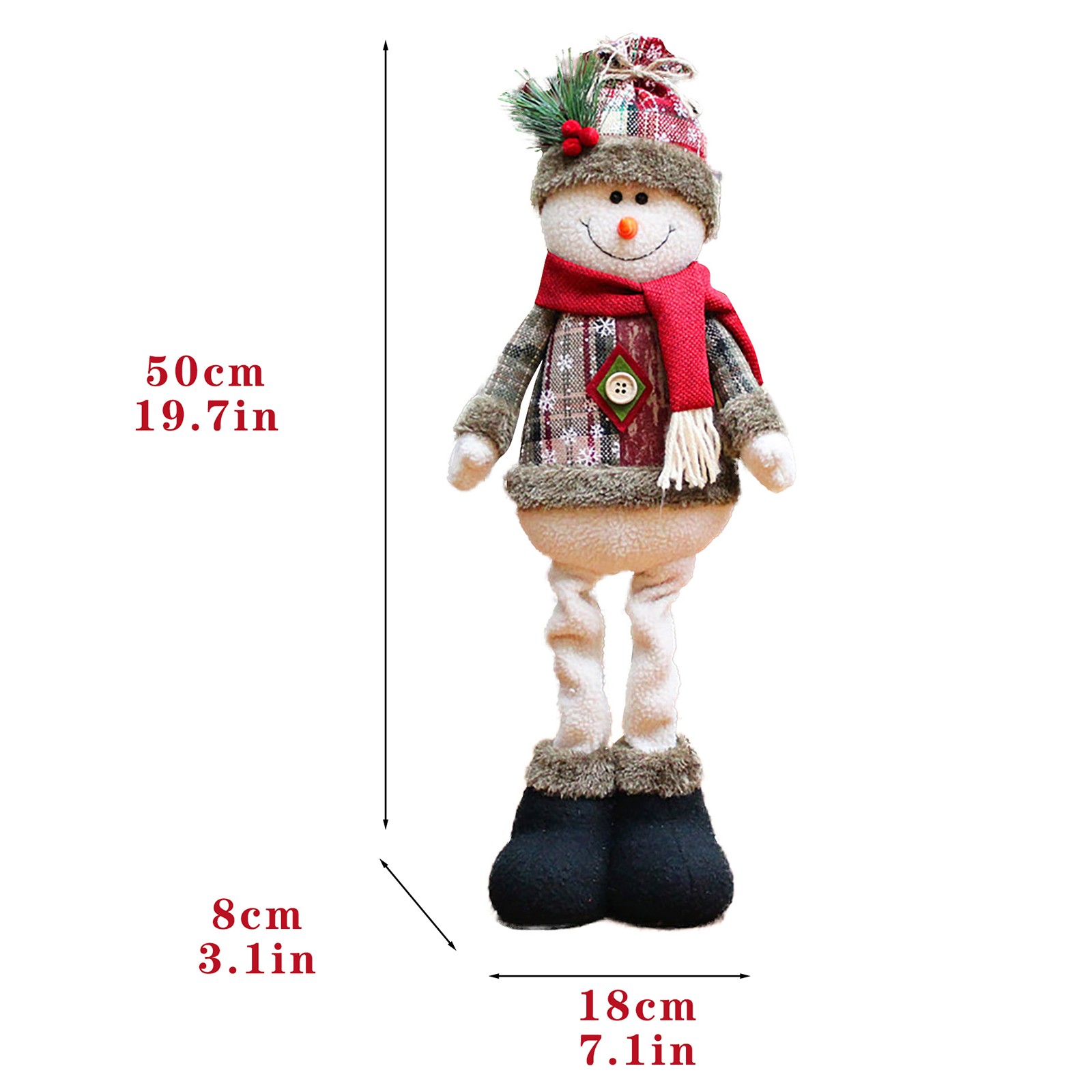 Santa Claus Snowman Elk Doll Plush Ornaments, New Big Christmas Tree Decorations, Wedding Party Supplies,