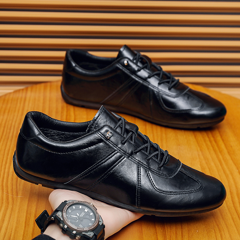 Men's Fashion Leather Casual Shoes, Comfortable Formal Loafers, Breathable Lightweight Walking and Driving Shoes