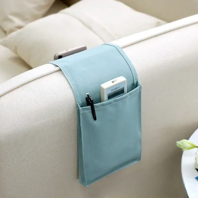 Premium Cotton Linen Bedside Organizer with Multiple Pockets