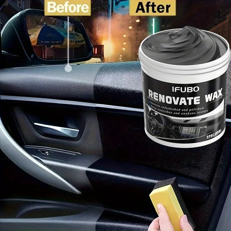Car Interior Renovation Wax, Multi-Purpose Plastic Parts Repair Agent, Tire Protection & Whitening Solution