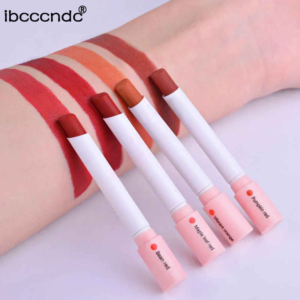 VelvetStay Matte Lipstick Set – Waterproof Long Lasting Lipstick Collection with Soft Transparent Matte Finish (4 Sticks