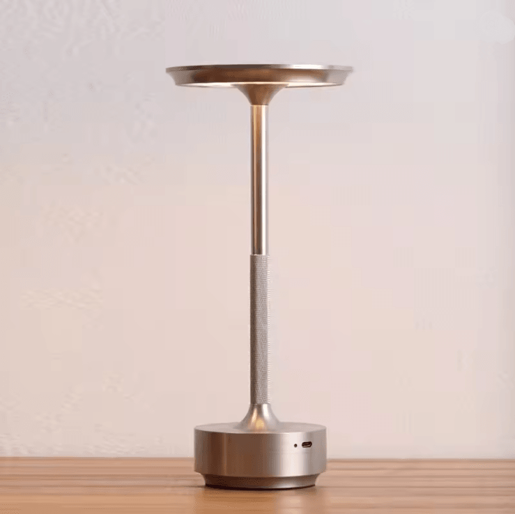 Wireless LED Desk Lamp with Touch Dimming and Rechargeable Design