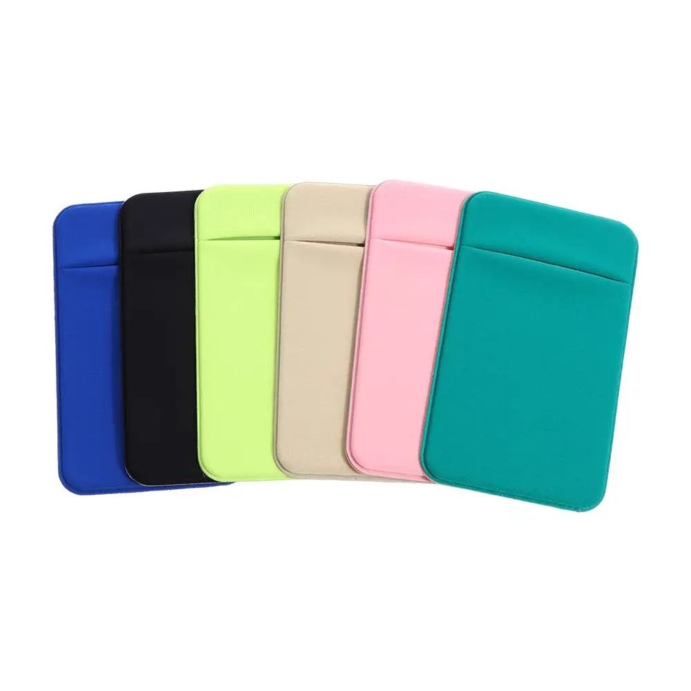 Elastic Cell Phone Card Holder – Slim Lycra Adhesive Mobile Wallet & ID Pocket