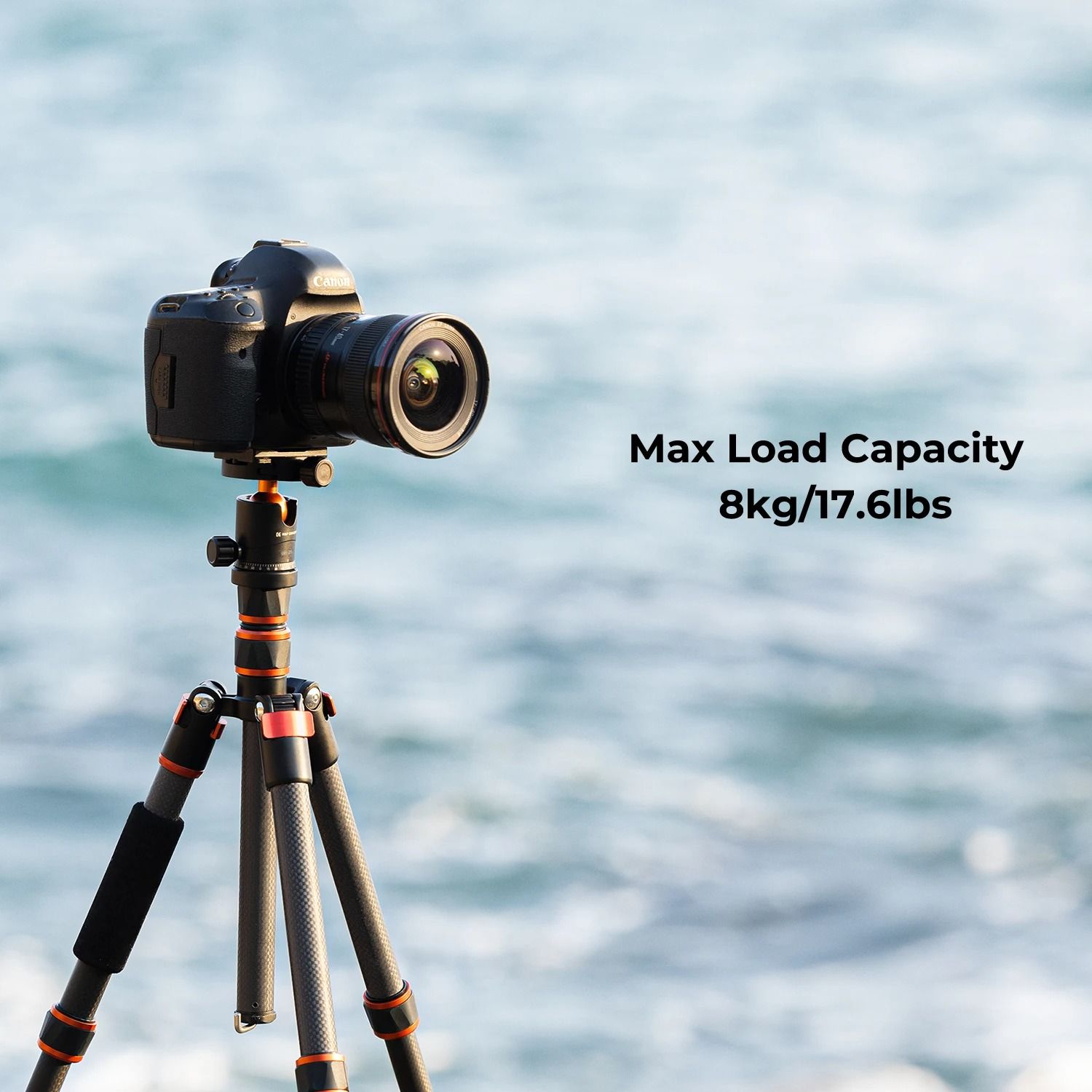 K and F Concept Carbon Fiber Travel Camera Tripod 60 Inch with 360 Ball Head