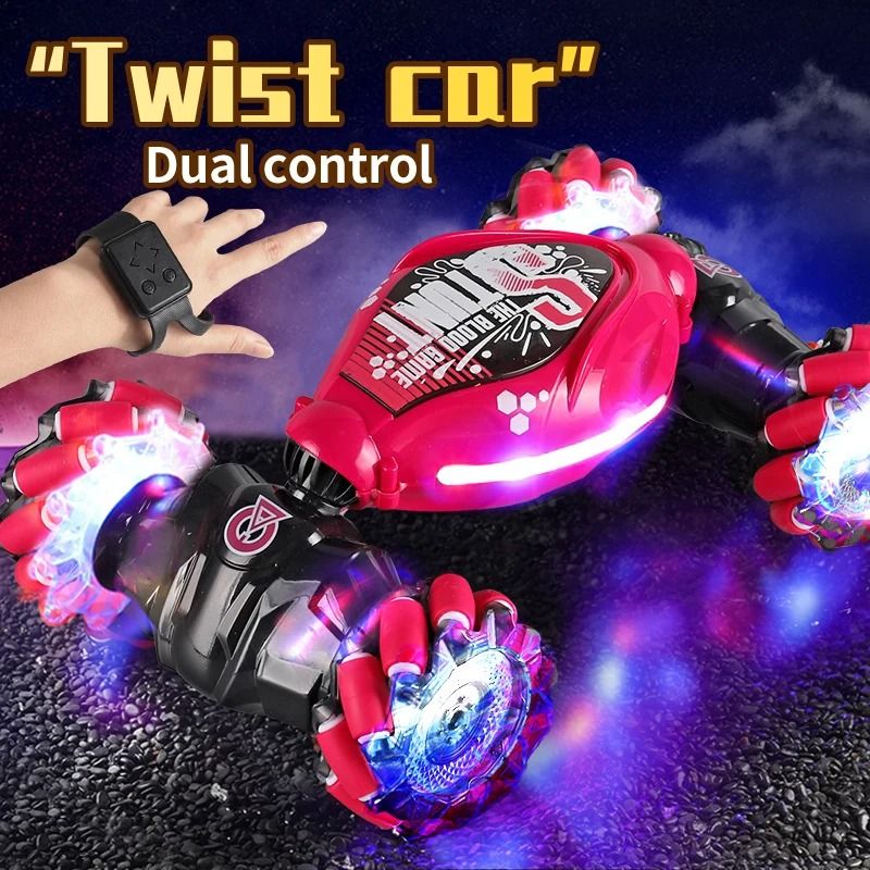 4WD Stunt RC Car Gesture Induction Twist Climbing LED Lights