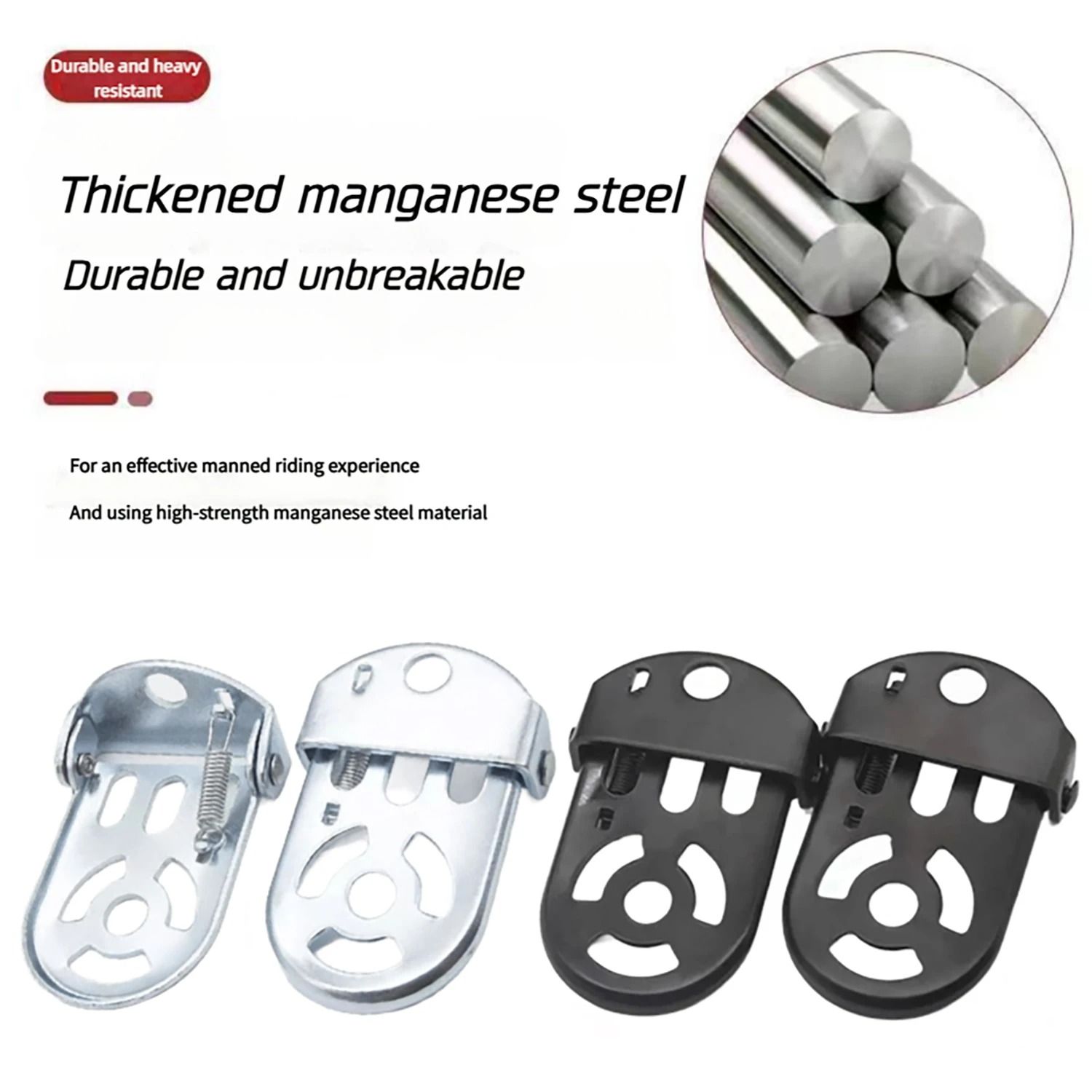 Folding Non Slip Bike Pedal Foot Peg Pair