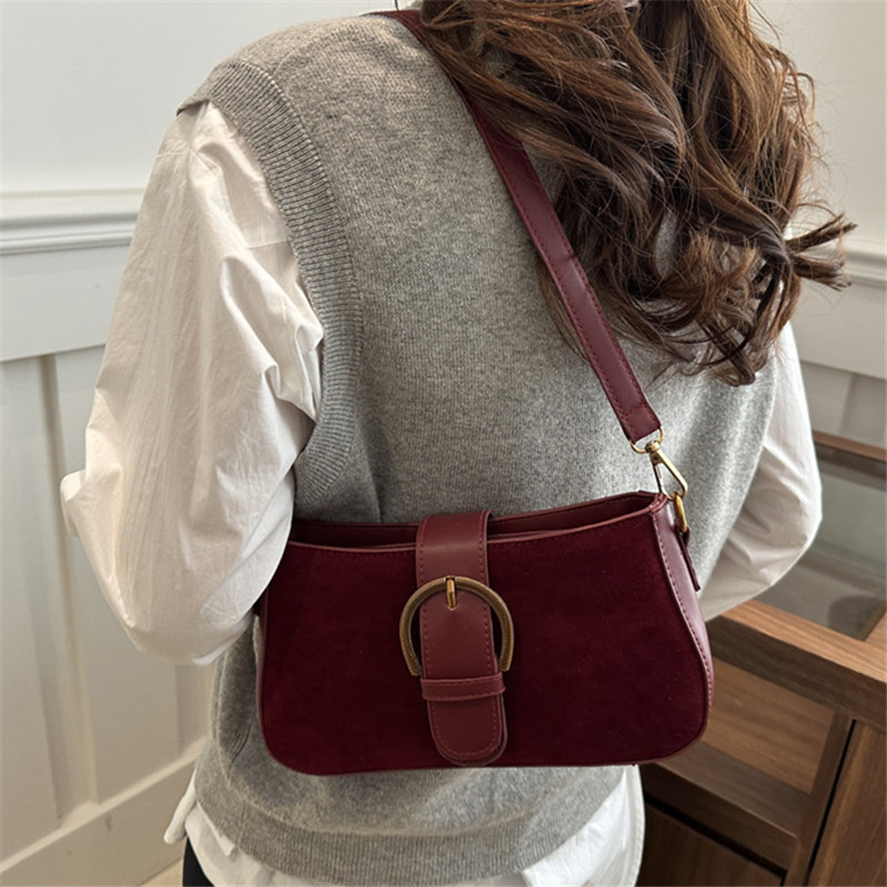 Fashionable Underarm Shoulder Bag Zipper Fastener Small Square Crossbody Bag for Women