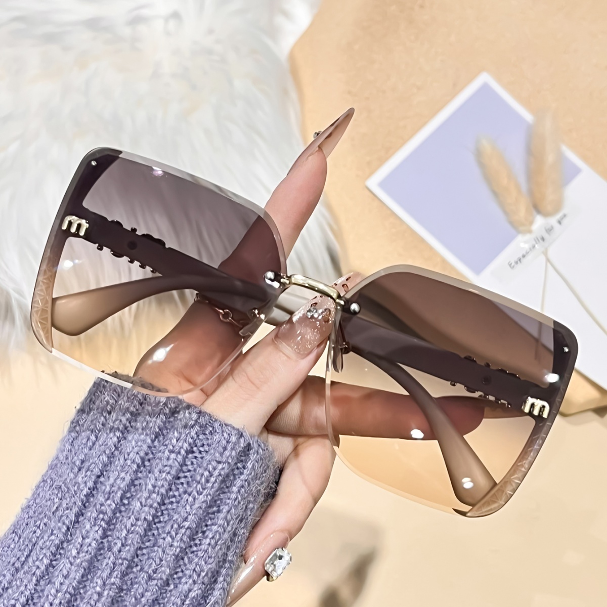 European and American Retro Style Women's Fashionable UV Protection Sunglasses