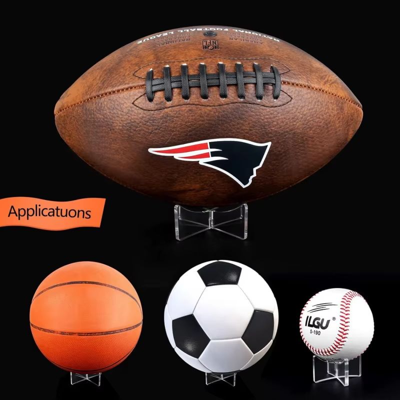 Transparent Acrylic Ball Display Stand Single Holder for Basketball Football Volleyball