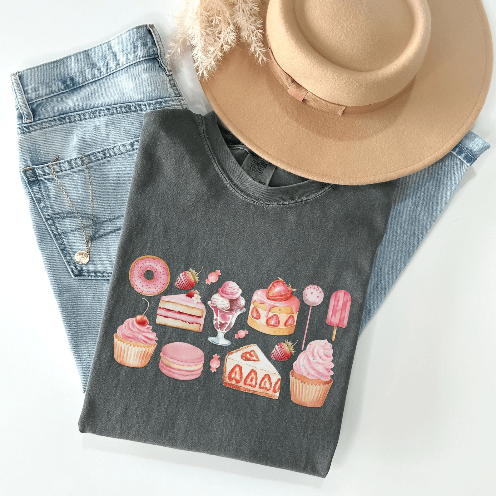 Girly Pink Cake Shirt Y2K Aesthetic Tee Cute Baking Lover Gift for Her