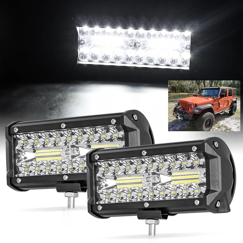 Heavy-Duty LED Work Light Bar | 12V-24V High-Intensity Offroad Spotlights for Trucks, Tractors, Boats & SUVs