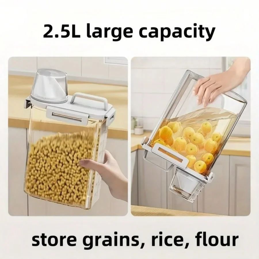 0.66 gal FreshLock Airtight Food Storage Container – Moisture-Proof Grain & Rice Sealed Box