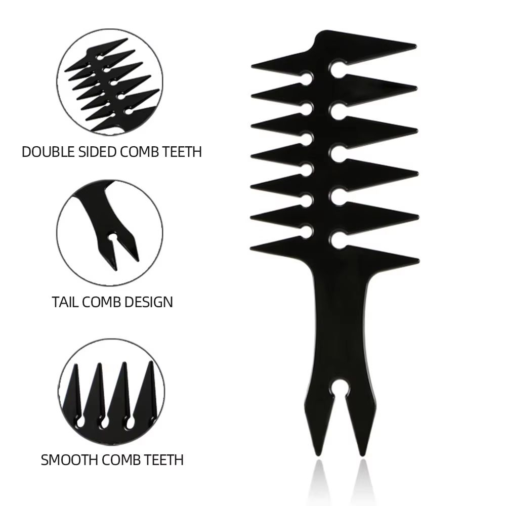 Men's Retro Double-Sided Oil Haircomb for Styling and Grooming